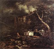 Jacob van Ruisdael Jewish Cemetery oil painting artist